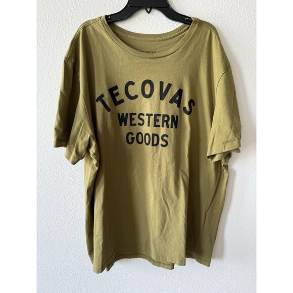 Tecovas Men's XL Breathable Olive Green Pima T-Shirt Short Sleeve - Picture 1 of 3